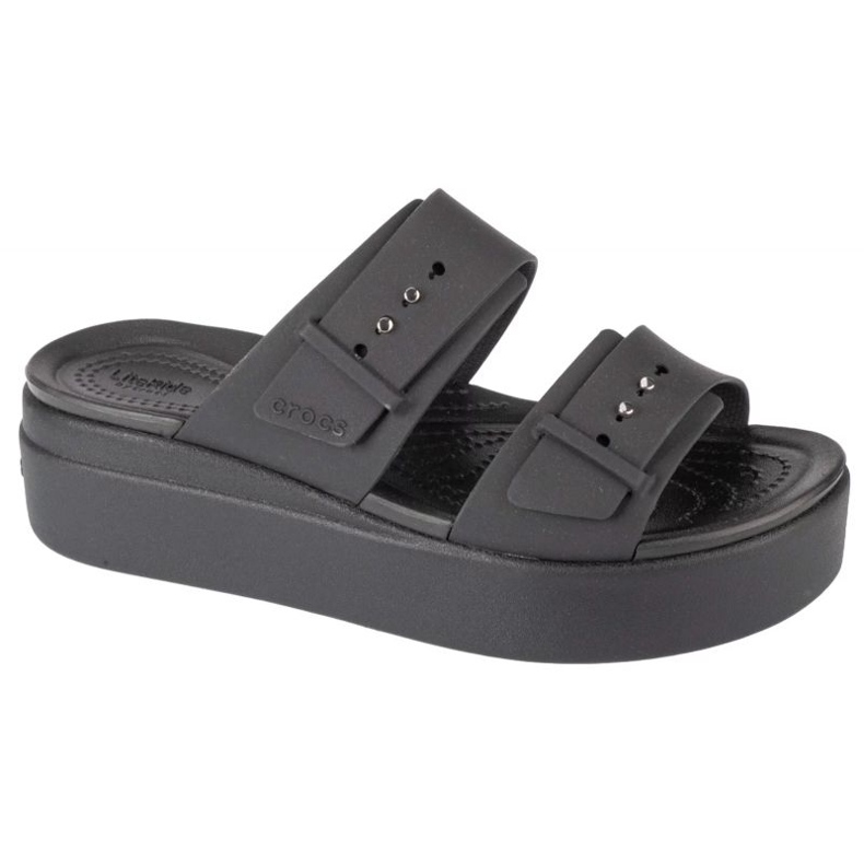 Sandale Crocs Brooklyn Low Wedge 207431-001 negru