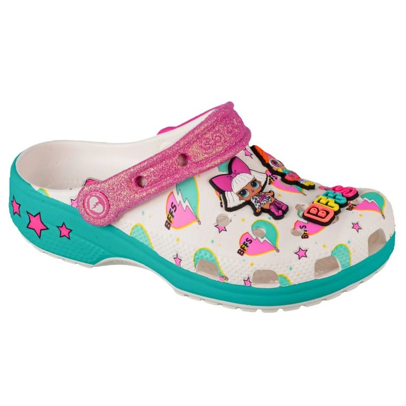 Saboți Crocs Lol Surprise Diva Girls Classic Clog 209466-100 alb