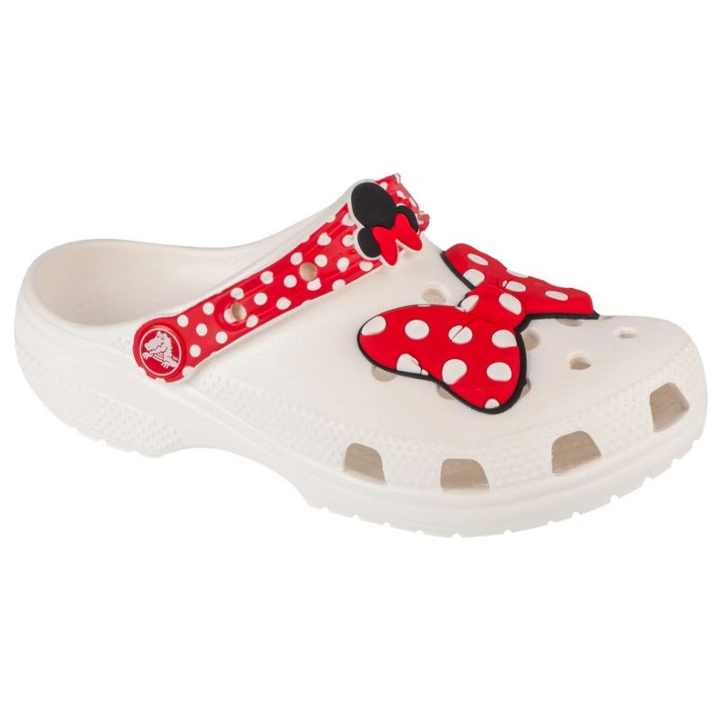 Slapi Crocs Disney Minnie Mouse 208711-119 alb