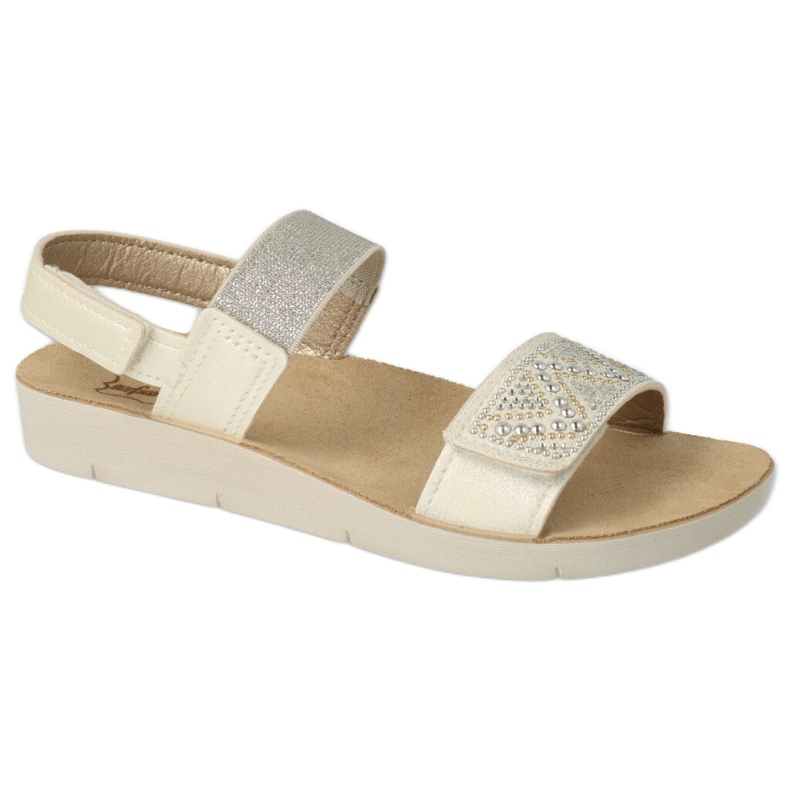 Sandale copii Befado 068Y001 cu paiete albe