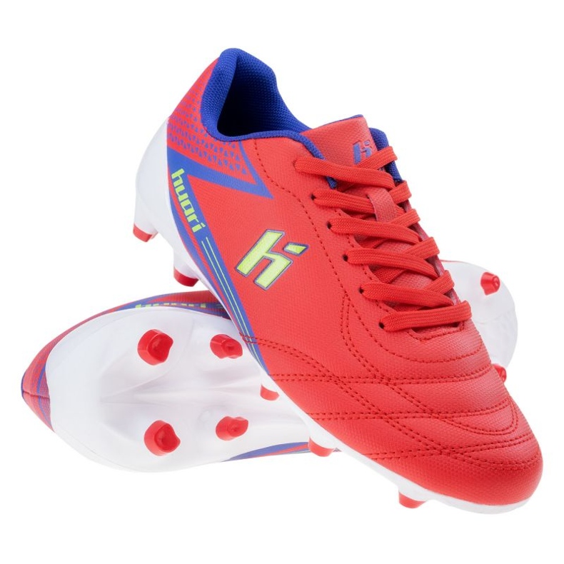 Pantofi de fotbal Huari Octubri Teen Jr 92800402376 roșu