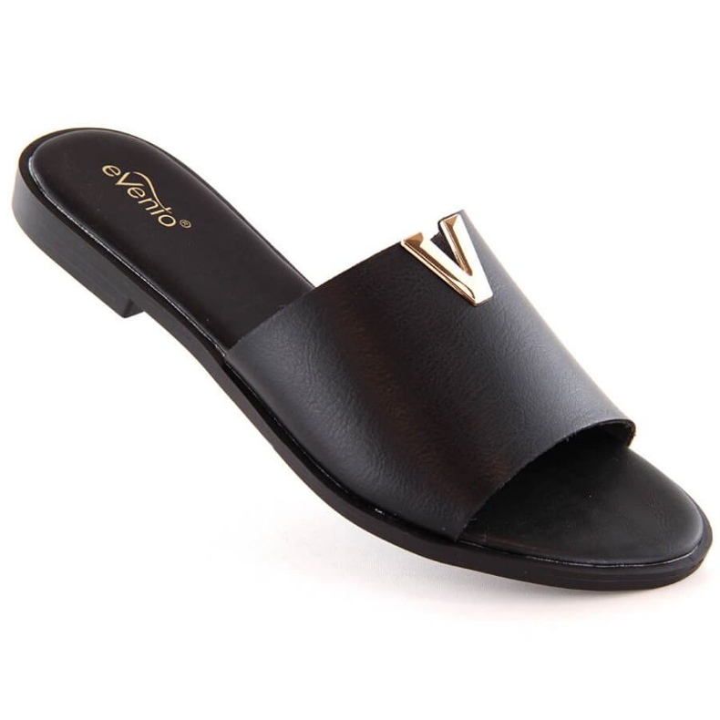 Flip-flops eVento W EVE444A negri cu toc mic negru
