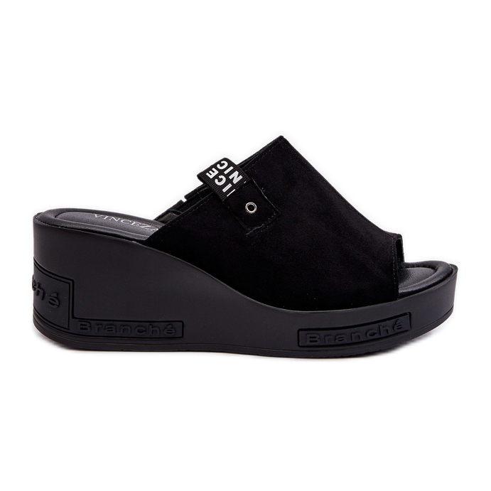 Vinceza Flip-flops negri Vleni Wedge pentru damă negru Vinceza Flip-flops negri Vleni Wedge pentru damă negru