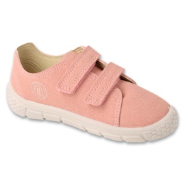 Inserție din piele cu velcro sport Befado pentru copii 909P004 roz Inserție din piele cu velcro sport Befado pentru copii 909P004 roz
