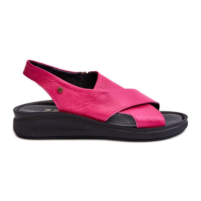 Sandale din piele de damă Zazoo 40392 fucsia roz