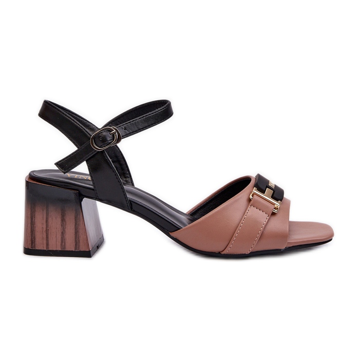 Vinceza Sandale elegante cu toc înalt, roz Natissa Block