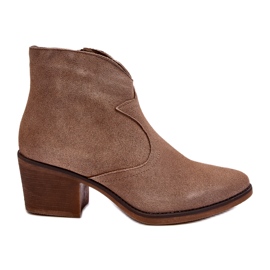 S.Barski Cizme de cowboy din piele intoarsa cu fermoar D&A SN622-29 Bej Inchis S.Barski Cizme de cowboy din piele intoarsa cu fermoar D&A SN622-29 Bej Inchis