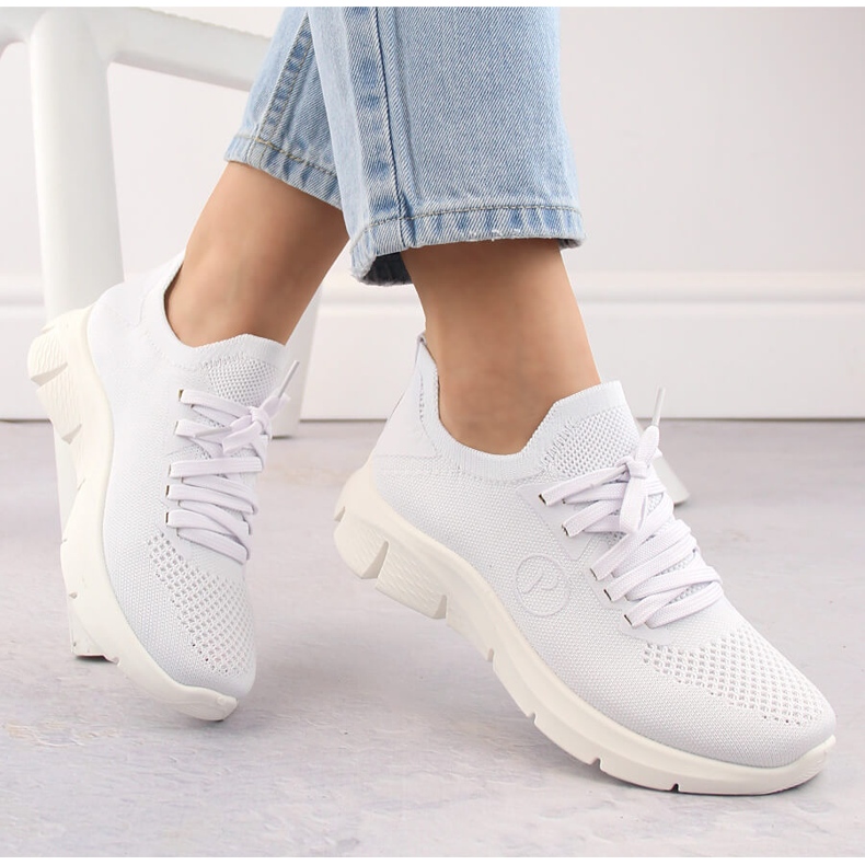 Pantofi sport albi de damă Potocki BK01303