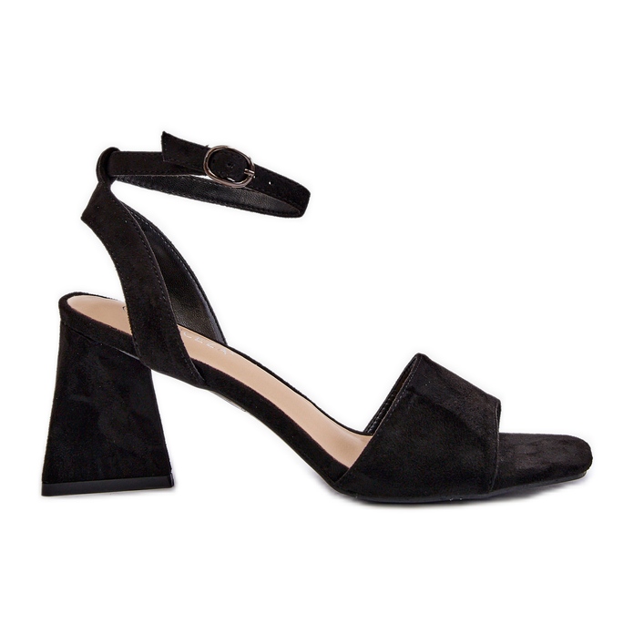 Vinceza Sandale de damă cu toc înalt din piele de căprioară ecologică neagră Upttima negru Vinceza Sandale de damă cu toc înalt din piele de căprioară ecologică neagră Upttima negru