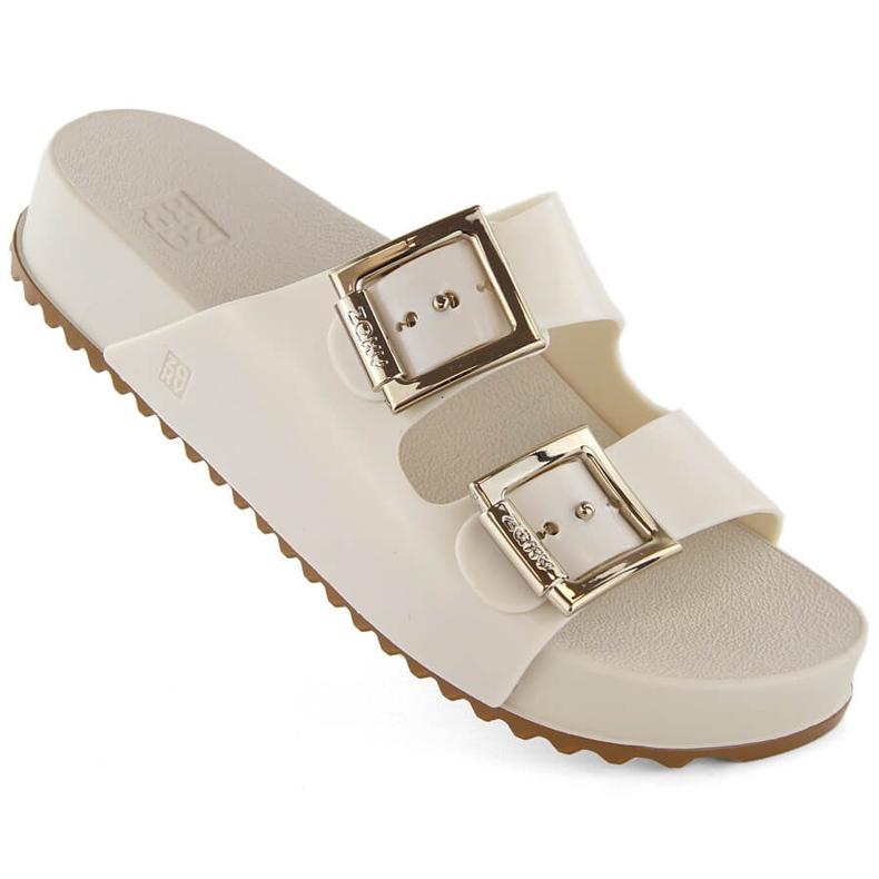 Papuci de damă confortabili, parfumați, din cauciuc flexibil Ekri Zaxy NN285058 bej