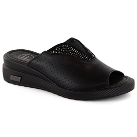 Sandale pane dama piele neagra Filippo DK6146 negru