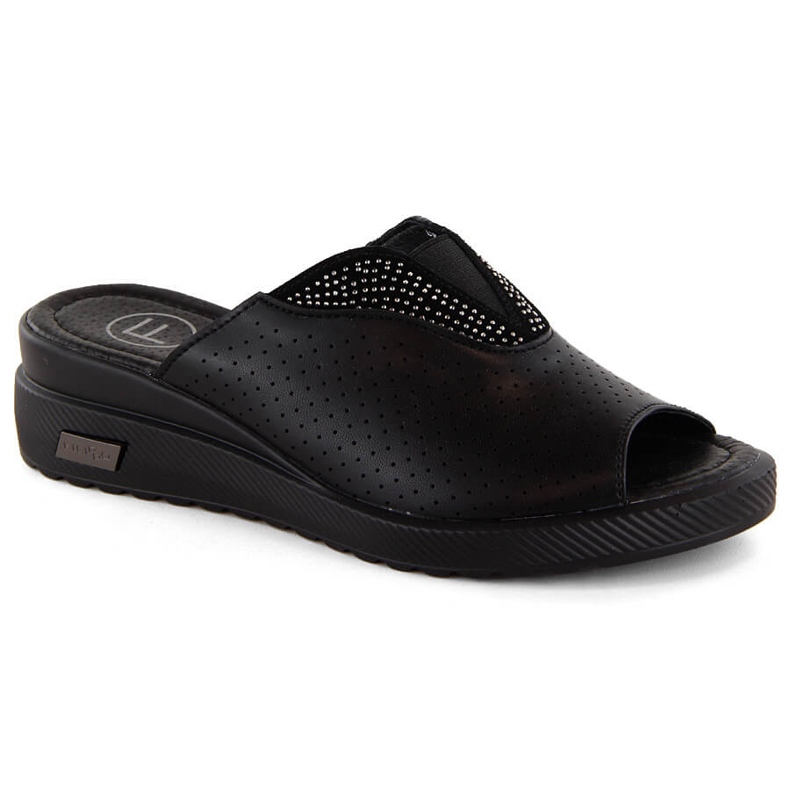 Sandale pane dama piele neagra Filippo DK6146 negru