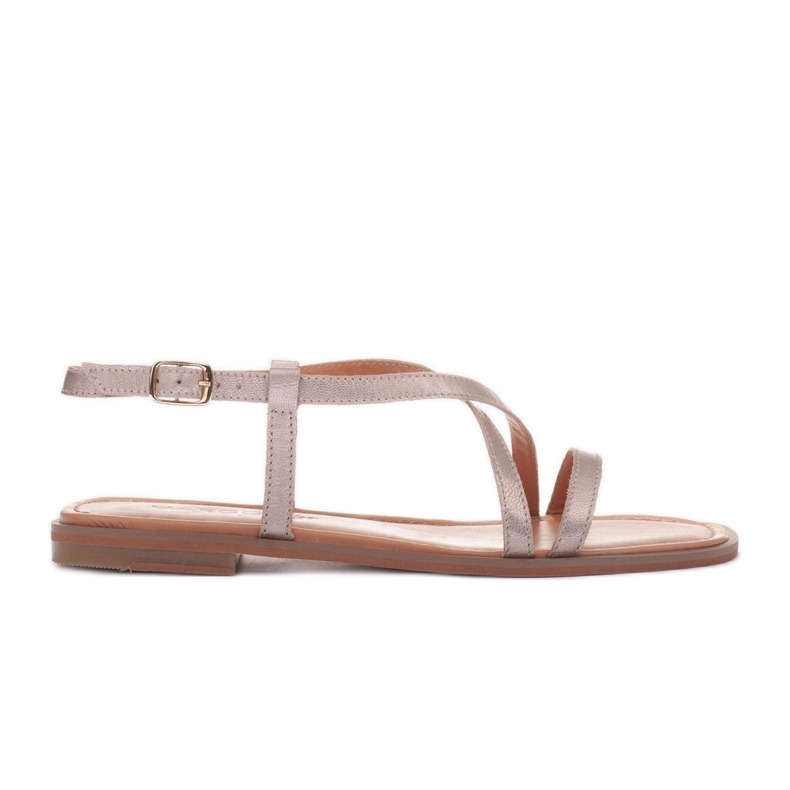 Marco Shoes Sandale cu bretele de aur