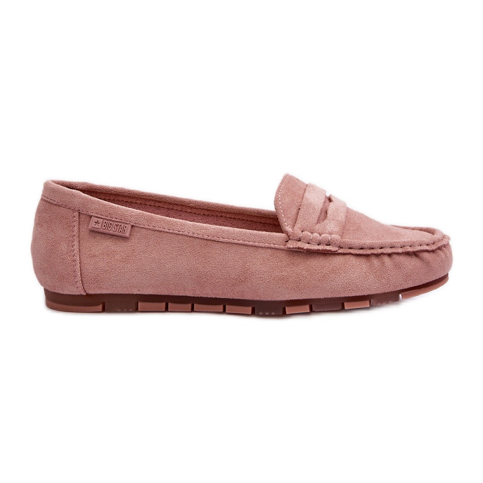 Mocasini de damă Eco Suede Big Star NN274928 Sistem Memory Foam Roz