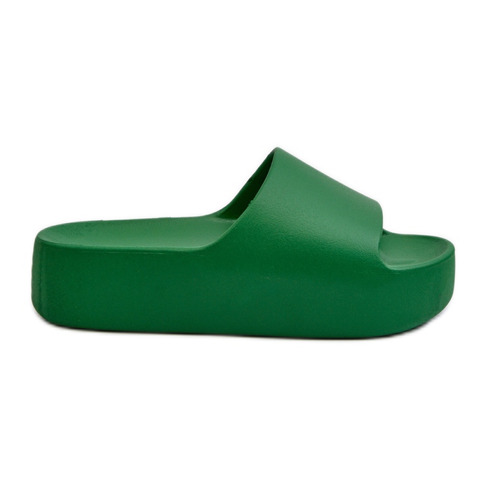 Flip-flops de damă cu talpă groasă, verde Oreithano