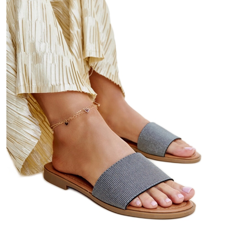 Flip-flops Anilsa negri strălucitori negru Flip-flops Anilsa negri strălucitori negru