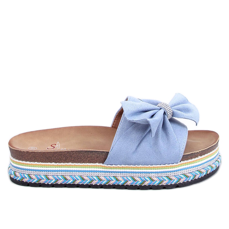Flip-flops din plută cu talpă colorată Servoz L.BLUE albastru Flip-flops din plută cu talpă colorată Servoz L.BLUE albastru