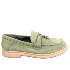Mocasini din piele intoarsa de la Ottavia Green verde Mocasini din piele intoarsa de la Ottavia Green verde