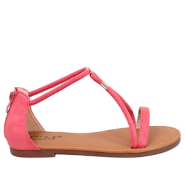 Sandale dama Leehom Red de piele intoarsa roz Sandale dama Leehom Red de piele intoarsa roz