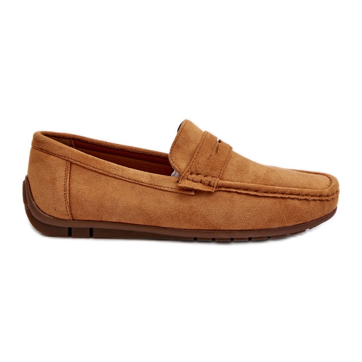 Mocasini Camel Wesley din piele intoarsa pentru barbati maro