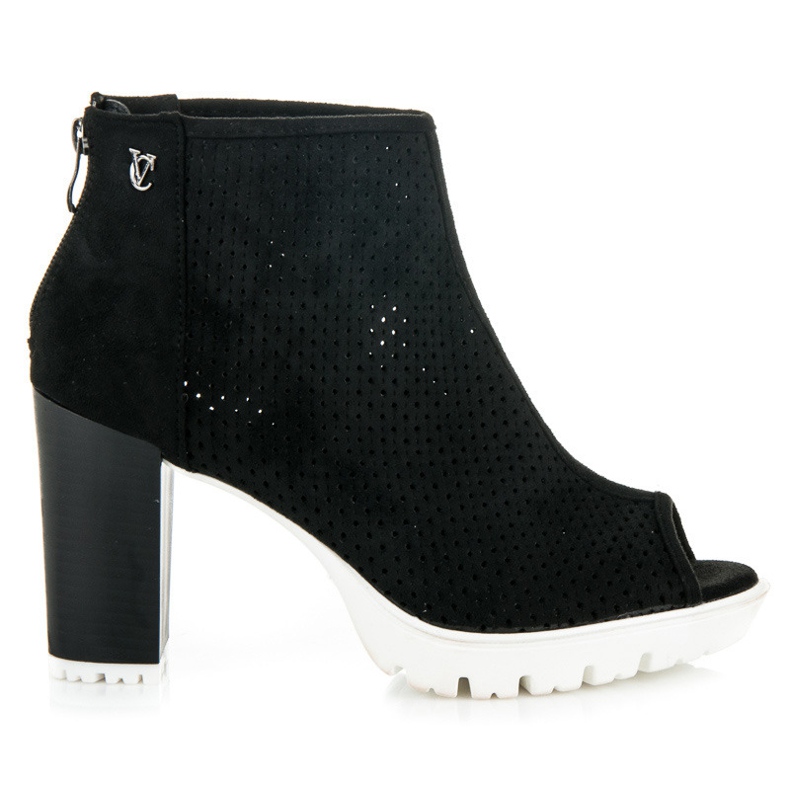 Vices Cizme Openwork Toe Open negru