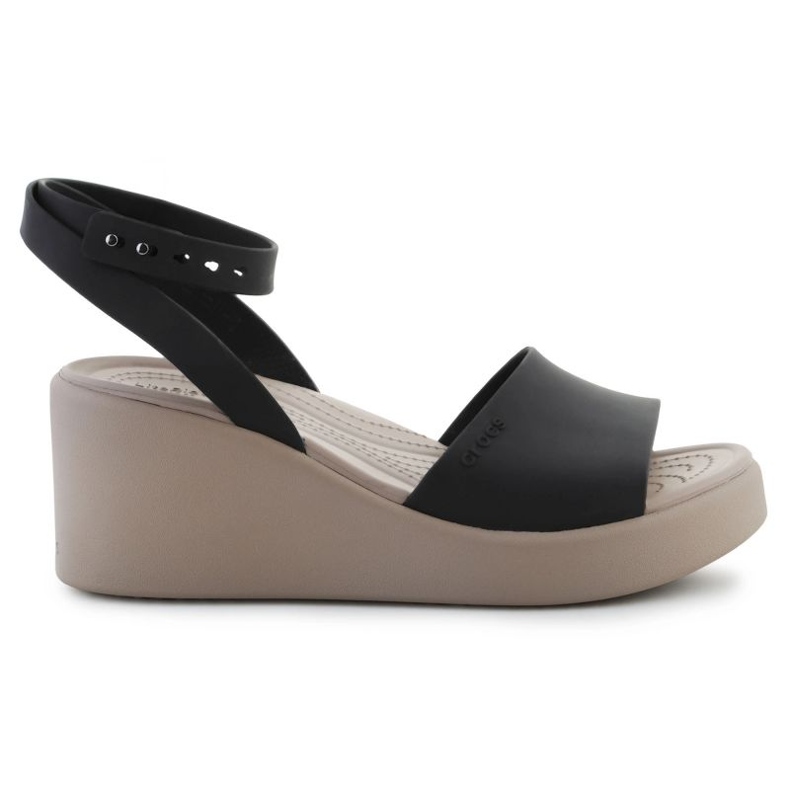 Crocs Brooklyn Ankle Strap Sandale cu pană 209406-07H negru