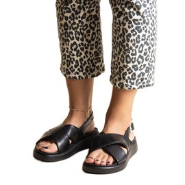 Sandale Black Burnet cu platformă negru