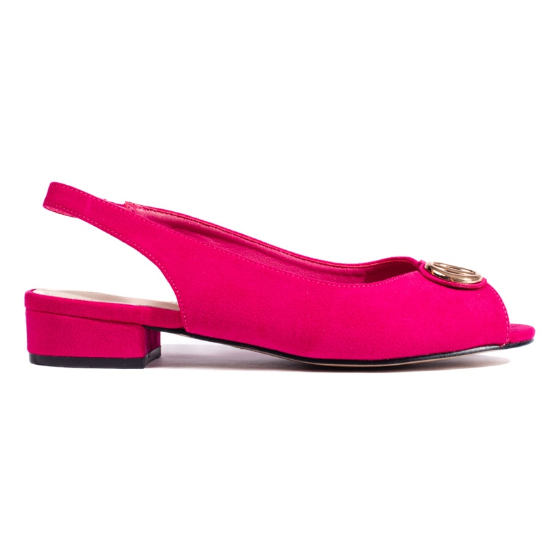 Sandale de damă din piele de căprioară fucsia roz