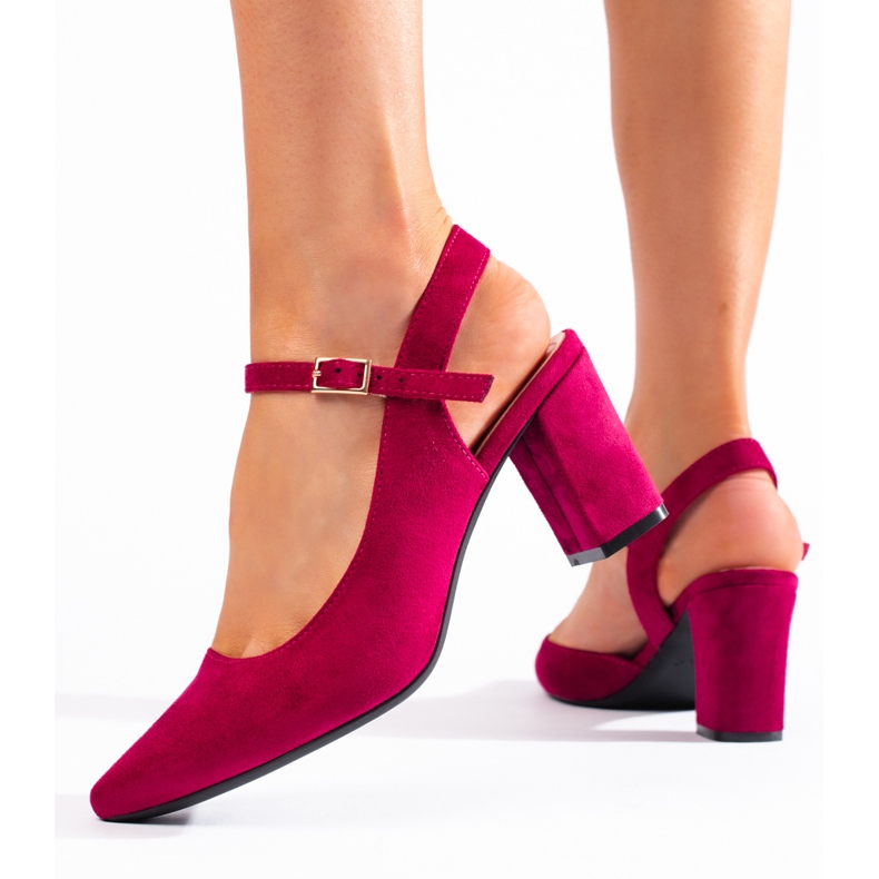 Pompe de damă din piele intoarsa roz de Sergio Leone