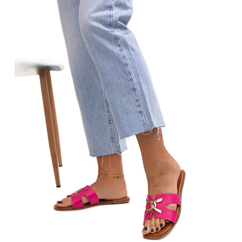 Glisoare roz închis cu cataramă Razanna Glisoare roz închis cu cataramă Razanna