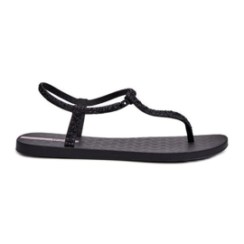 Sandale flip-flop pentru femei cu sclipici 26914 Ipanema Class Brilha Fem Black negru