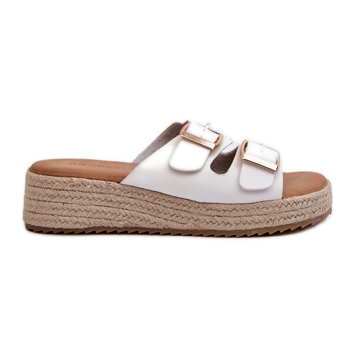 Flip-flops De Dama Cu Piele Eco Impletita, Zaloemi Alb