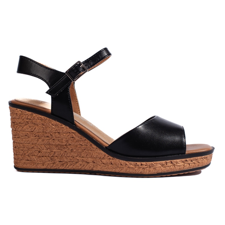 Sandale cu pană negre de damă de la Sergio Leone negru