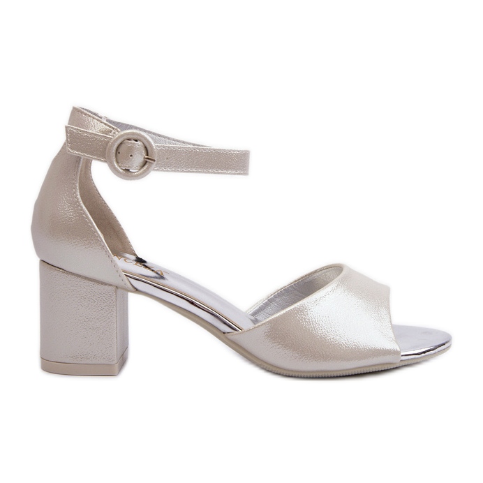 Vinceza 20100 Sandale din piele cu toc înalt, argintiu