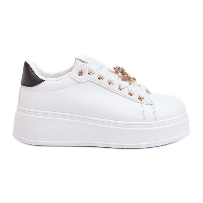 Pantofi De Damă Platformă Cu Ursuleț, Alb Moanda