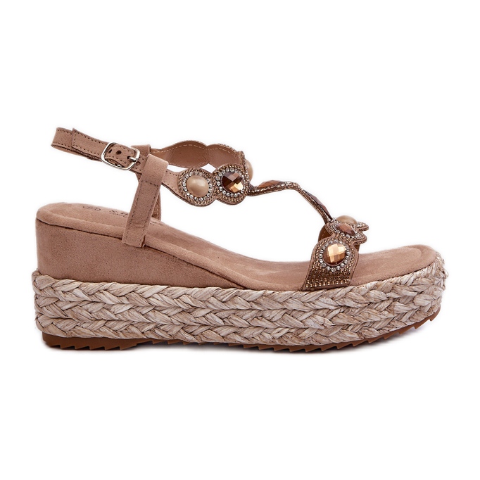 Sandale De Damă Cu Pană Cu Pană S.Barski MY291 Bej Sandale De Damă Cu Pană Cu Pană S.Barski MY291 Bej