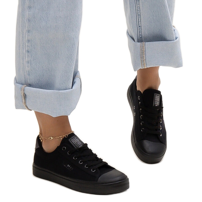 Tenisi din material negru Big Star LL274092