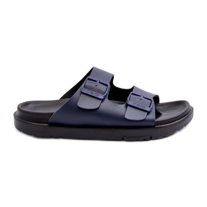 Flip-flops pentru bărbați ușoare cu catarame Big Star NN174593 bleumarin albastru