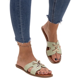 Șlapi verzi cu cataramă Razanna verde