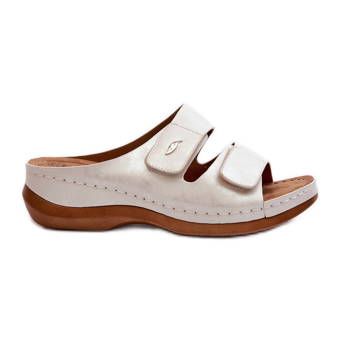 Flip-flops de damă ușoare din piele ecologică Silver Frellia argint Flip-flops de damă ușoare din piele ecologică Silver Frellia argint