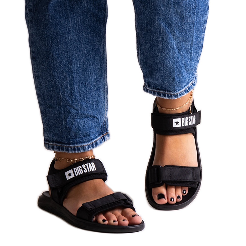 Sandale sport negre Big Star HH274A024 negru Sandale sport negre Big Star HH274A024 negru