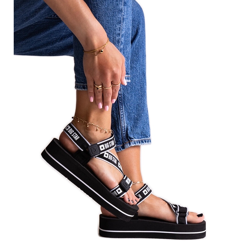 Sandale negre cu platformă Big Star NN274A525 negru