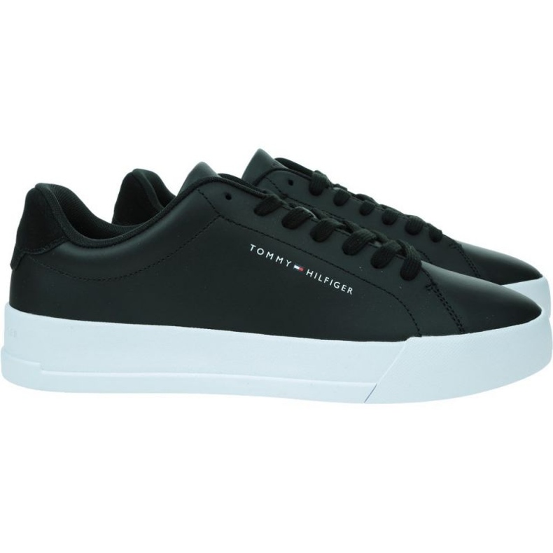Tommy Hilfiger Court Pantofi din piele FM0FM04971 Bds negru