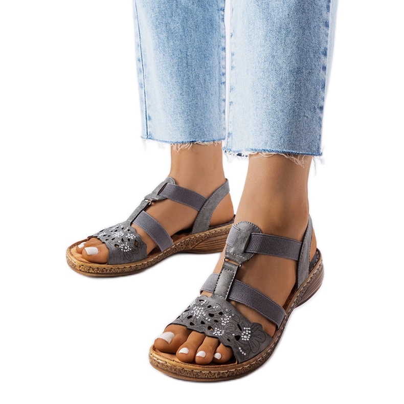 Evento Sandale sport gri cu strasuri de la Rossignol Evento Sandale sport gri cu strasuri de la Rossignol