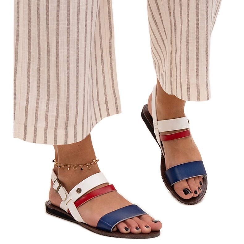 Sandale de dama cu interior din piele Serrata albastru