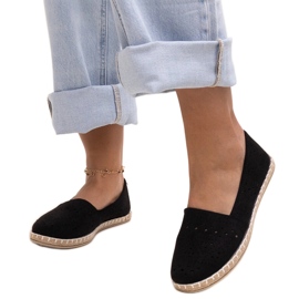 Espadrile Augusta ajurate negre negru Espadrile Augusta ajurate negre negru