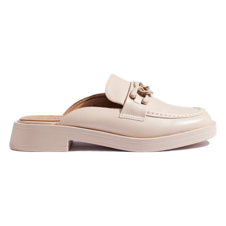 Flip-flops bej cu platformă completă