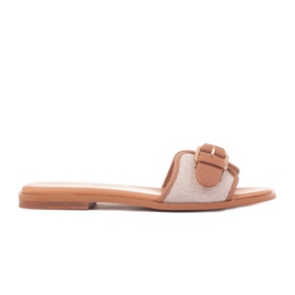 Marco Shoes Șlapi Fibbia bej Marco Shoes Șlapi Fibbia bej