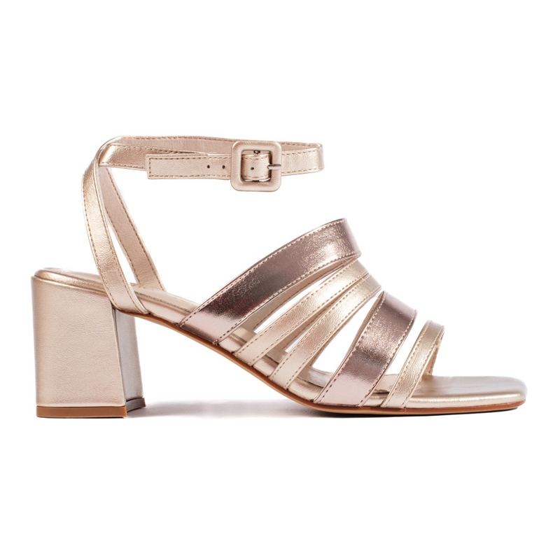 Sabrina Sandale de dama aurii cu bretele marca Sergio Leone de aur