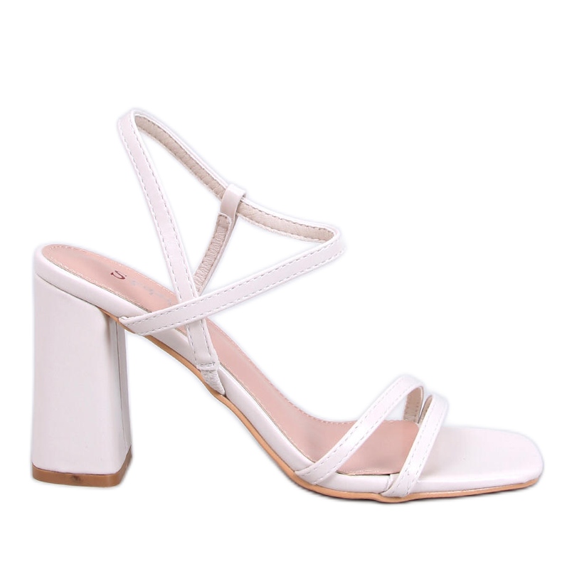 Sandale Borelli Beige cu toc stabil bej Sandale Borelli Beige cu toc stabil bej